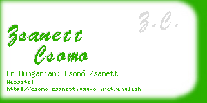 zsanett csomo business card